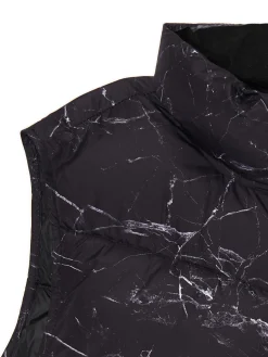 Cropp Kurtki, Płaszcze*Pikowana kamizelka z nadrukiem czarny