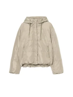 Cropp Kurtki, Płaszcze*Pikowana kurtka z kapturem zielony