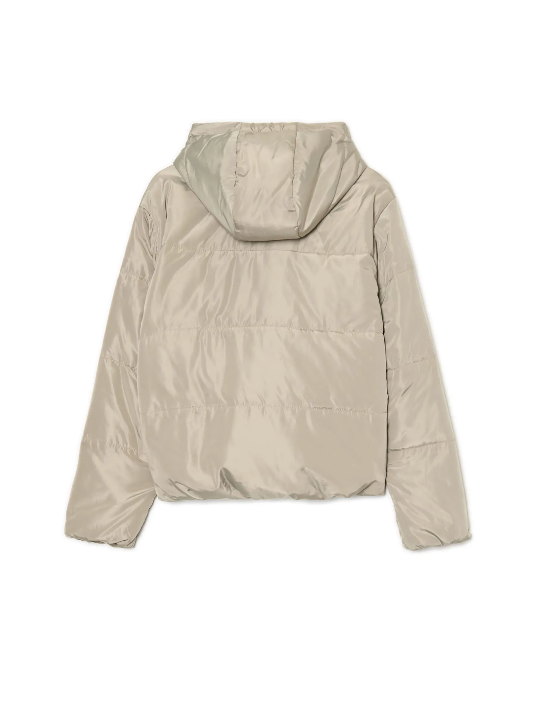 Cropp Kurtki, Płaszcze*Pikowana kurtka z kapturem zielony