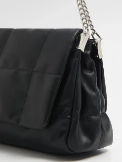 Cropp Torby, Plecaki*Pikowana torebka na ramię z łańcuszkiem czarny