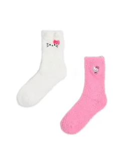 Cropp Cozy|Skarpety, Rajstopy*Pluszowe skarpetki Hello Kitty różowy
