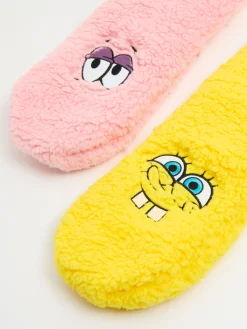 Cropp Cozy|Skarpety, Rajstopy*Pluszowe skarpetki SpongeBob-Patryk wielobarwny
