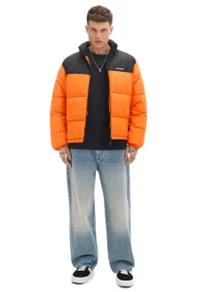 Cropp Kurtki Zimowe|Kurtki, Płaszcze*Pomarańczowa kurtka puffer pomarańczowy