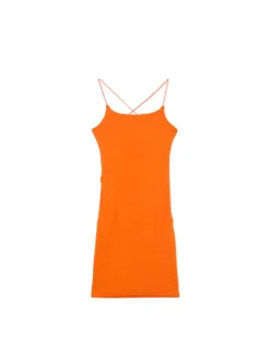 Cropp Sukienki, Kombinezony*Pomarańczowa sukienka mini pomarańczowy