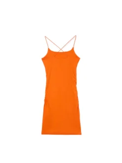 Cropp Sukienki, Kombinezony*Pomarańczowa sukienka mini pomarańczowy