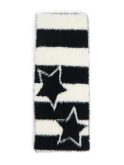 Cropp Szaliki*Puchaty szalik z motywem gwiazdy czarny