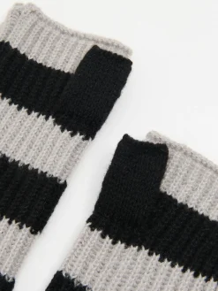 Cropp Rękawiczki*Rękawiczki mitenki w szare paski szary