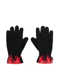 Cropp Rękawiczki*Rękawiczki z nadrukiem płomieni czarny