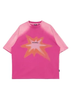 Cropp Koszulki*Różowa koszulka z nadrukiem różowy