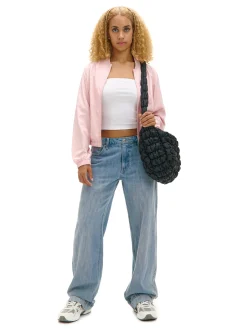 Cropp Kurtki, Płaszcze*Różowa kurtka bomberka różowy