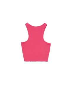 Cropp Koszulki, Topy*Różowy top z motylem czerwony