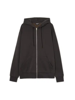 Cropp Bluzy*Rozpinana bluza z kapturem czerwony