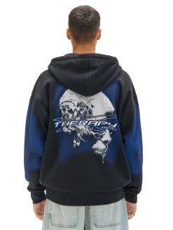 Cropp Bluzy*Rozpinana bluza z nadrukami czarny