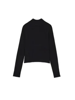 Cropp Swetry*Rozpinany sweter ze stójką czarny