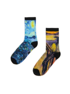 Cropp Skarpety, Rajstopy*Skarpety z nadrukiem znanych artystów czarny