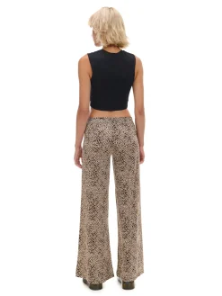 Cropp Spodnie*Spodnie flare w panterkę wielobarwny