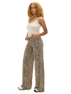 Cropp Spodnie*Spodnie flare w panterkę wielobarwny