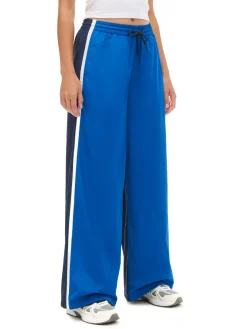 Cropp Spodnie|Sety*Spodnie wide leg z lampasami granatowy