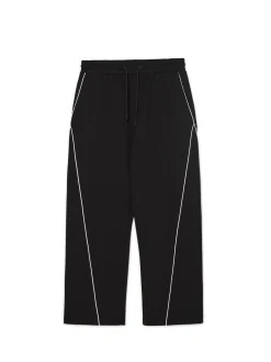 Cropp Spodnie*Spodnie wide leg z przeszyciami czarny