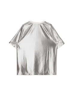 Cropp Unisex|Unisex*Srebrna koszulka z nadrukiem UNISEX jasnyszary