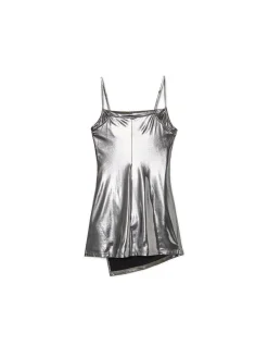 Cropp Sukienki, Kombinezony*Srebrna sukienka mini jasnyszary