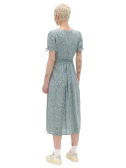 Cropp Sukienki, Kombinezony*Sukienka midi z motywem kwiatowym zielony