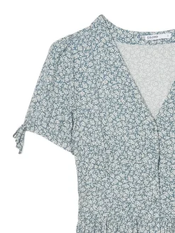 Cropp Sukienki, Kombinezony*Sukienka midi z motywem kwiatowym zielony