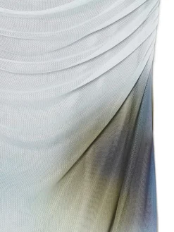 Cropp Sukienki, Kombinezony*Sukienka midi z ozdobnymi marszczeniami wielobarwny