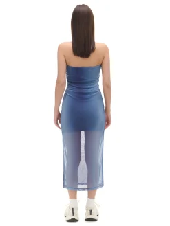 Cropp Sukienki, Kombinezony*Sukienka midi z printem all over niebieski