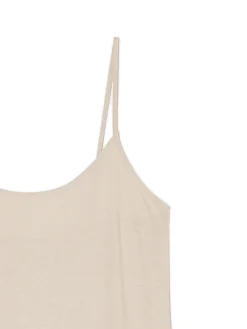 Cropp Sukienki, Kombinezony*Sukienka midi z wiskozy i lnu beżowy