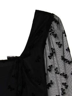 Cropp Sukienki, Kombinezony*Sukienka mini z dekoracyjną siateczką czarny