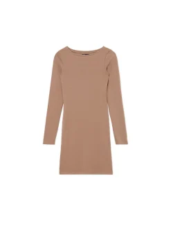 Cropp Sukienki, Kombinezony*Sukienka mini z długimi rękawami beżowy