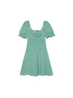 Cropp Sukienki, Kombinezony*Sukienka mini z kwiatowym wzorem all over niebieski