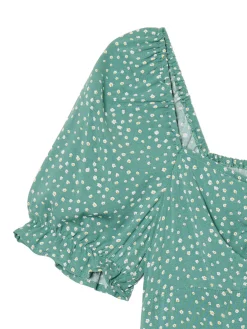 Cropp Sukienki, Kombinezony*Sukienka mini z kwiatowym wzorem all over niebieski