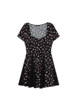 Cropp Sukienki, Kombinezony*Sukienka mini z lekkiej wiskozy czarny