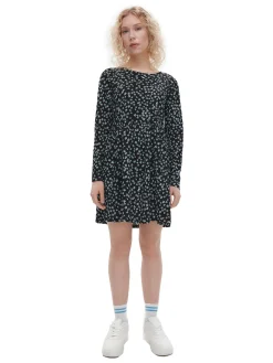 Cropp Sukienki, Kombinezony*Sukienka w kwiatowy wzór czarny