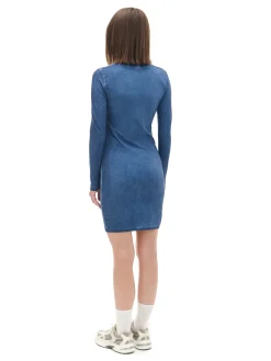 Cropp Sukienki, Kombinezony*Sukienka z efektem oil wash granatowy