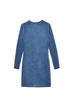 Cropp Sukienki, Kombinezony*Sukienka z efektem oil wash granatowy