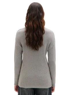 Cropp Swetry*Sweter oversize z nadrukiem serca szary