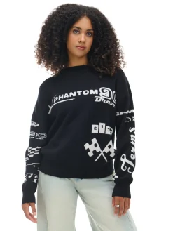 Cropp Swetry*Sweter w racingowym stylu czarny