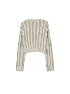 Cropp Swetry*Sweter ze strukturalnym wykończeniem zielony