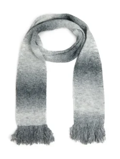 Cropp Szaliki*Szalik z frędzlami z domieszką wełny jasnyszary