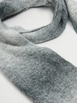 Cropp Szaliki*Szalik z frędzlami z domieszką wełny jasnyszary