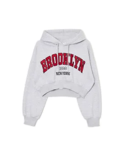 Cropp Bluzy|Sety*Szara bluza crop jasnyszary