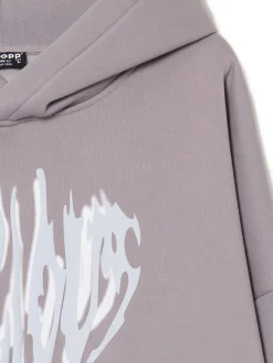 Cropp Bluzy|Unisex*Szara bluza z kapturem i nadrukiem UNISEX szary