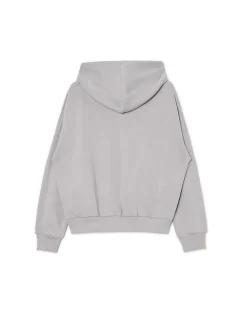 Cropp Bluzy*Szara bluza z kapturem i nadrukiem jasnyszary