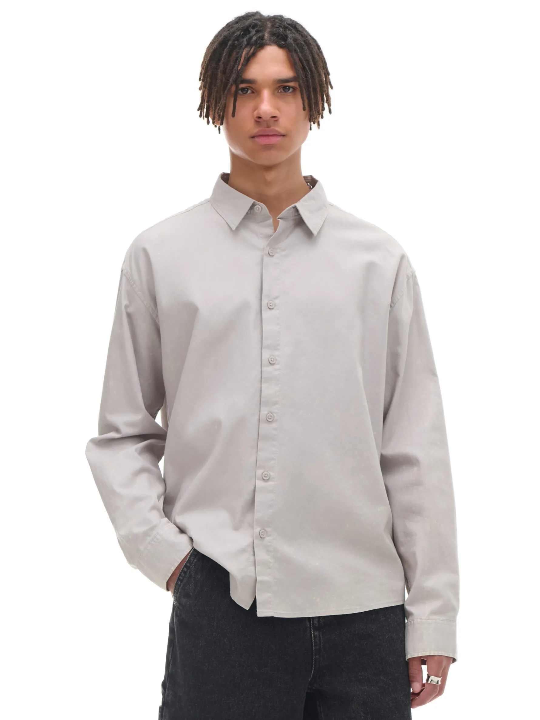 Cropp Koszule*Szara koszula oversize jasnyszary