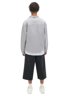 Cropp Koszule*Szara koszula z ozdobnym wykończeniem jasnyszary