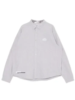 Cropp Koszule*Szara koszula z ozdobnym wykończeniem jasnyszary