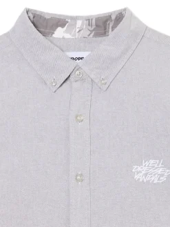 Cropp Koszule*Szara koszula z ozdobnym wykończeniem jasnyszary